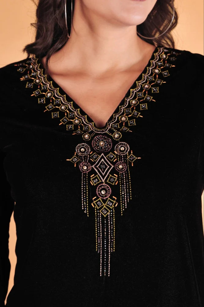 Black designer Suit Set with dupatta